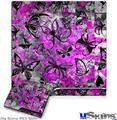 Decal Skin compatible with Sony PS3 Slim Butterfly Graffiti