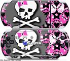 Sony PSP 3000 Skin - Pink Bow Skull