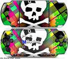 Sony PSP 3000 Skin - Rainbow Plaid Skull