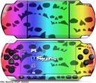 Sony PSP 3000 Skin - Rainbow Skull Collection