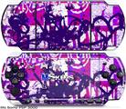 Sony PSP 3000 Skin - Purple Checker Graffiti