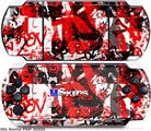 Sony PSP 3000 Skin - Red Graffiti