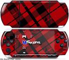 Sony PSP 3000 Skin - Red Plaid