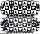 Sony PSP 3000 Skin - Hearts And Stars Black and White