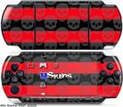 Sony PSP 3000 Skin - Skull Stripes Red