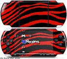 Sony PSP 3000 Skin - Zebra Red