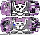 Sony PSP 3000 Skin - Princess Skull Purple