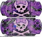 Sony PSP 3000 Skin - Purple Girly Skull