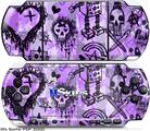 Sony PSP 3000 Skin - Scene Kid Sketches Purple