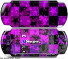 Sony PSP 3000 Skin - Purple Star Checkerboard