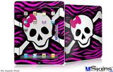 iPad Skin - Pink Zebra Skull