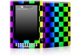 Rainbow Checkerboard - Decal Style Skin for Amazon Kindle DX