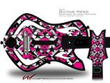 Pink Skulls and Stars Decal Style Skin - fits Warriors Of Rock Guitar Hero Guitar (GUITAR NOT INCLUDED)