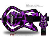 Purple Leopard Decal Style Skin - fits Warriors Of Rock Guitar Hero Guitar (GUITAR NOT INCLUDED)