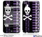 iPod Touch 4G Decal Style Vinyl Skin - Skulls and Stripes 6
