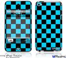 iPod Touch 4G Decal Style Vinyl Skin - Checkers Blue