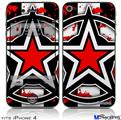 iPhone 4 Decal Style Vinyl Skin - Star Checker Splatter (DOES NOT fit newer iPhone 4S)