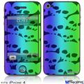 iPhone 4 Decal Style Vinyl Skin - Rainbow Skull Collection (DOES NOT fit newer iPhone 4S)