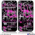 iPhone 4 Decal Style Vinyl Skin - SceneKid Pink (DOES NOT fit newer iPhone 4S)