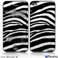 iPhone 4 Decal Style Vinyl Skin - Zebra (DOES NOT fit newer iPhone 4S)