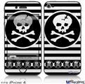 iPhone 4 Decal Style Vinyl Skin - Skull Patch (DOES NOT fit newer iPhone 4S)