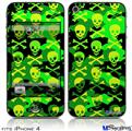 iPhone 4 Decal Style Vinyl Skin - Skull Camouflage (DOES NOT fit newer iPhone 4S)