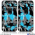 iPhone 4 Decal Style Vinyl Skin - SceneKid Blue (DOES NOT fit newer iPhone 4S)