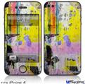 iPhone 4 Decal Style Vinyl Skin - Graffiti Pop (DOES NOT fit newer iPhone 4S)