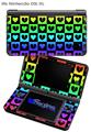 Love Heart Checkers Rainbow - Decal Style Skin fits Nintendo DSi XL (DSi SOLD SEPARATELY)