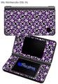 Splatter Girly Skull Purple - Decal Style Skin fits Nintendo DSi XL (DSi SOLD SEPARATELY)