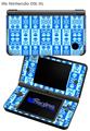 Skull And Crossbones Pattern Blue - Decal Style Skin fits Nintendo DSi XL (DSi SOLD SEPARATELY)