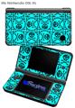 Skull Patch Pattern Blue - Decal Style Skin fits Nintendo DSi XL (DSi SOLD SEPARATELY)