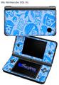 Skull Sketches Blue - Decal Style Skin fits Nintendo DSi XL (DSi SOLD SEPARATELY)