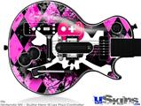 Guitar Hero III Wii Les Paul Skin - Pink Diamond Skull