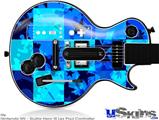 Guitar Hero III Wii Les Paul Skin - Blue Star Checkers
