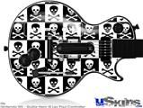 Guitar Hero III Wii Les Paul Skin - Skull Checkerboard