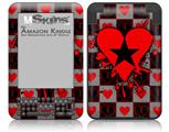 Emo Star Heart - Decal Style Skin fits Amazon Kindle 3 Keyboard (with 6 inch display)