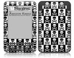 Skull Checkerboard - Decal Style Skin fits Amazon Kindle 3 Keyboard (with 6 inch display)