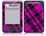 Pink Plaid - Decal Style Skin fits Amazon Kindle 3 Keyboard (with 6 inch display)