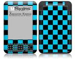 Checkers Blue - Decal Style Skin fits Amazon Kindle 3 Keyboard (with 6 inch display)