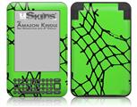 Ripped Fishnets Green - Decal Style Skin fits Amazon Kindle 3 Keyboard (with 6 inch display)