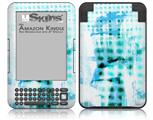 Electro Graffiti Blue - Decal Style Skin fits Amazon Kindle 3 Keyboard (with 6 inch display)
