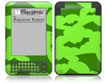 Deathrock Bats Green - Decal Style Skin fits Amazon Kindle 3 Keyboard (with 6 inch display)