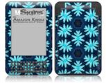 Abstract Floral Blue - Decal Style Skin fits Amazon Kindle 3 Keyboard (with 6 inch display)
