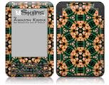Floral Pattern Orange - Decal Style Skin fits Amazon Kindle 3 Keyboard (with 6 inch display)