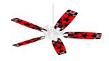 Emo Star Heart - Ceiling Fan Skin Kit fits most 42 inch fans (FAN and BLADES SOLD SEPARATELY)