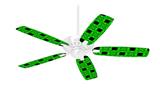Criss Cross Green - Ceiling Fan Skin Kit fits most 42 inch fans (FAN and BLADES SOLD SEPARATELY)