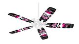 Pink Bow Skull - Ceiling Fan Skin Kit fits most 42 inch fans (FAN and BLADES SOLD SEPARATELY)
