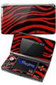 Zebra Red - Decal Style Skin fits Nintendo 3DS (3DS SOLD SEPARATELY)