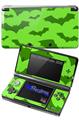 Deathrock Bats Green - Decal Style Skin fits Nintendo 3DS (3DS SOLD SEPARATELY)
